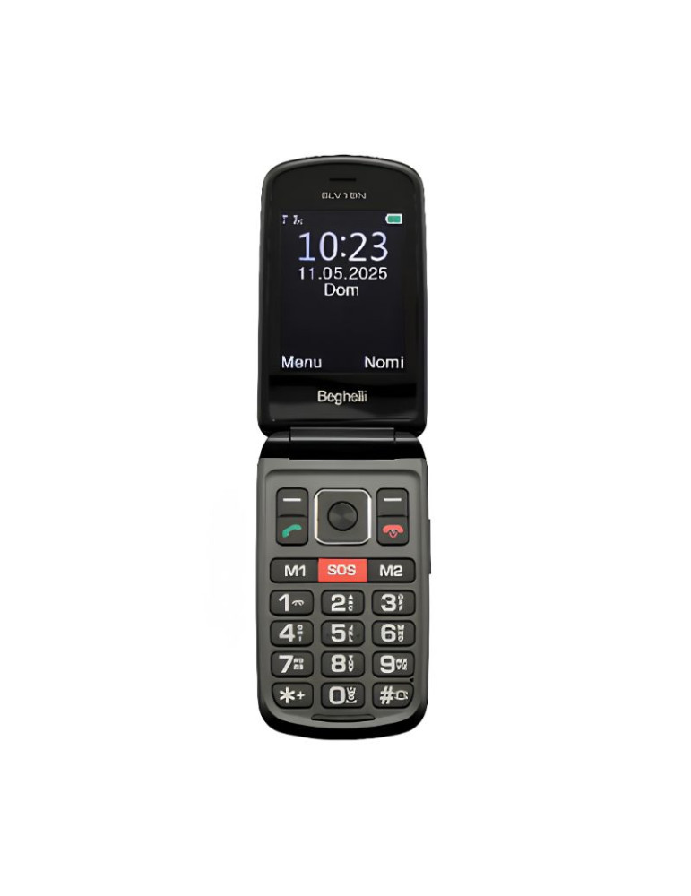 Telefono Salvavita Phon SLV19N Per Sicurezza Anziani Colore Nero BEGHELLI - 9205N