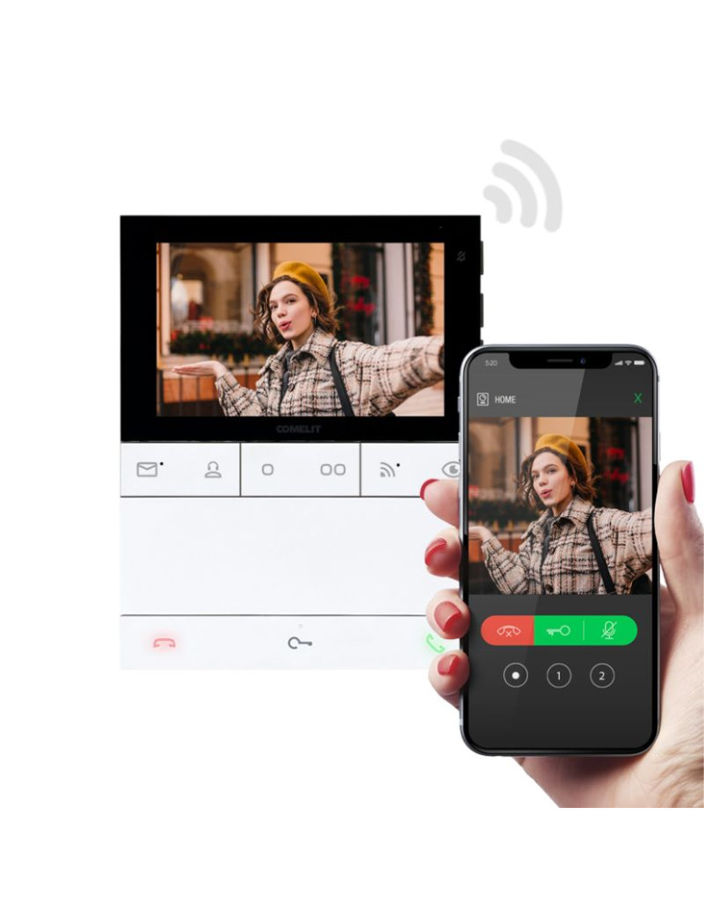 Videocitofono People Vivavoce Wi-Fi 5'' Simplebus 2 COMELIT - PL6741